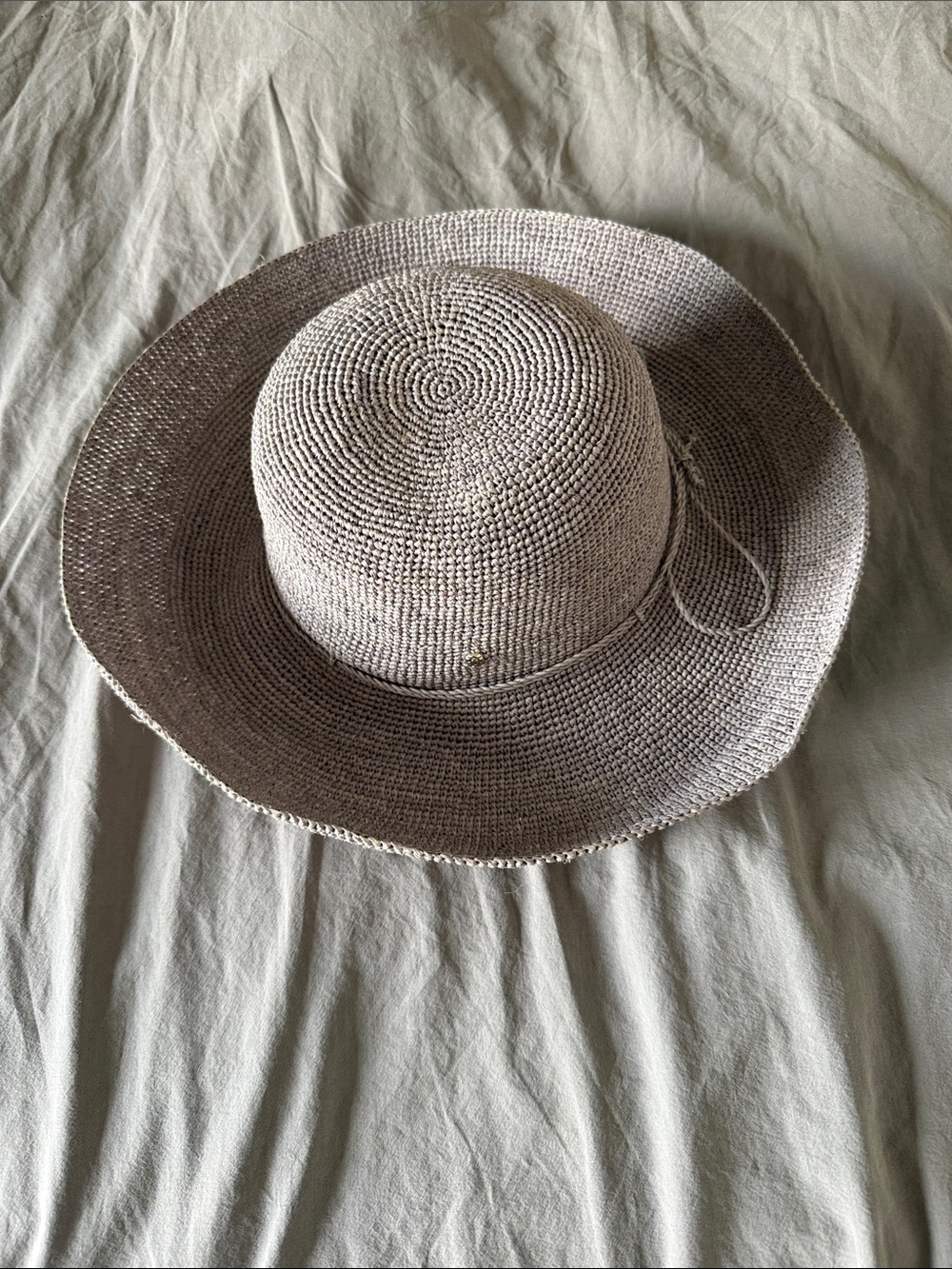 Helen Kaminski Wide-Brim Straw Sun Hat - Lilac Gray